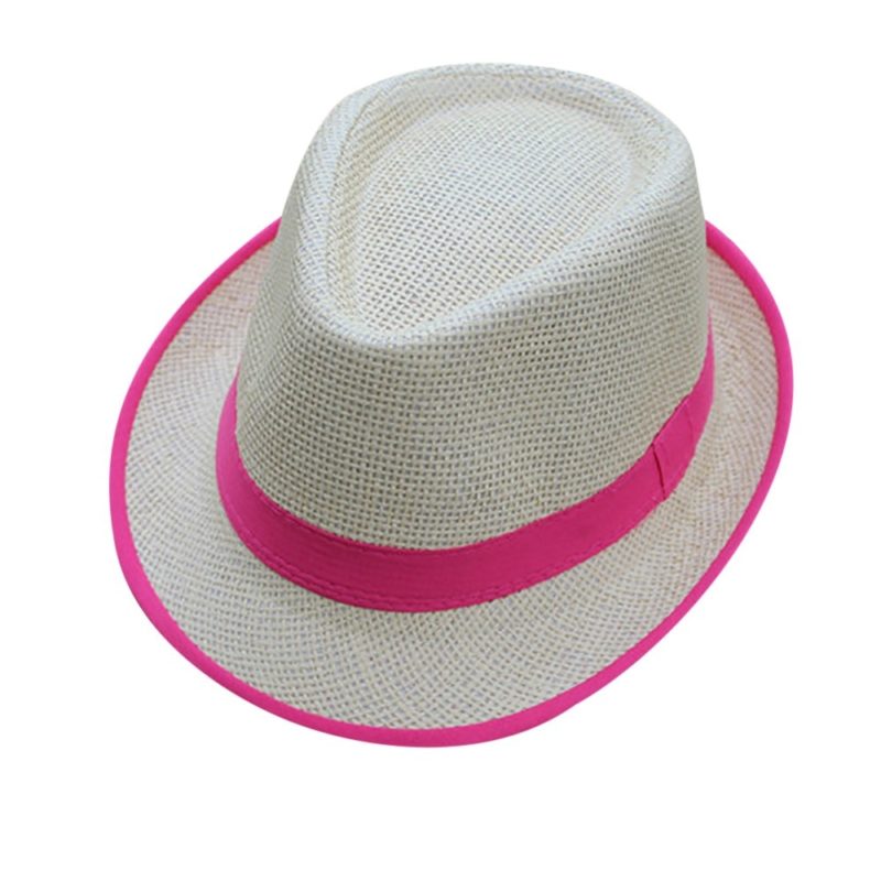 Straw Red Fedora Hats For Women | Dad Hats and Dad Caps