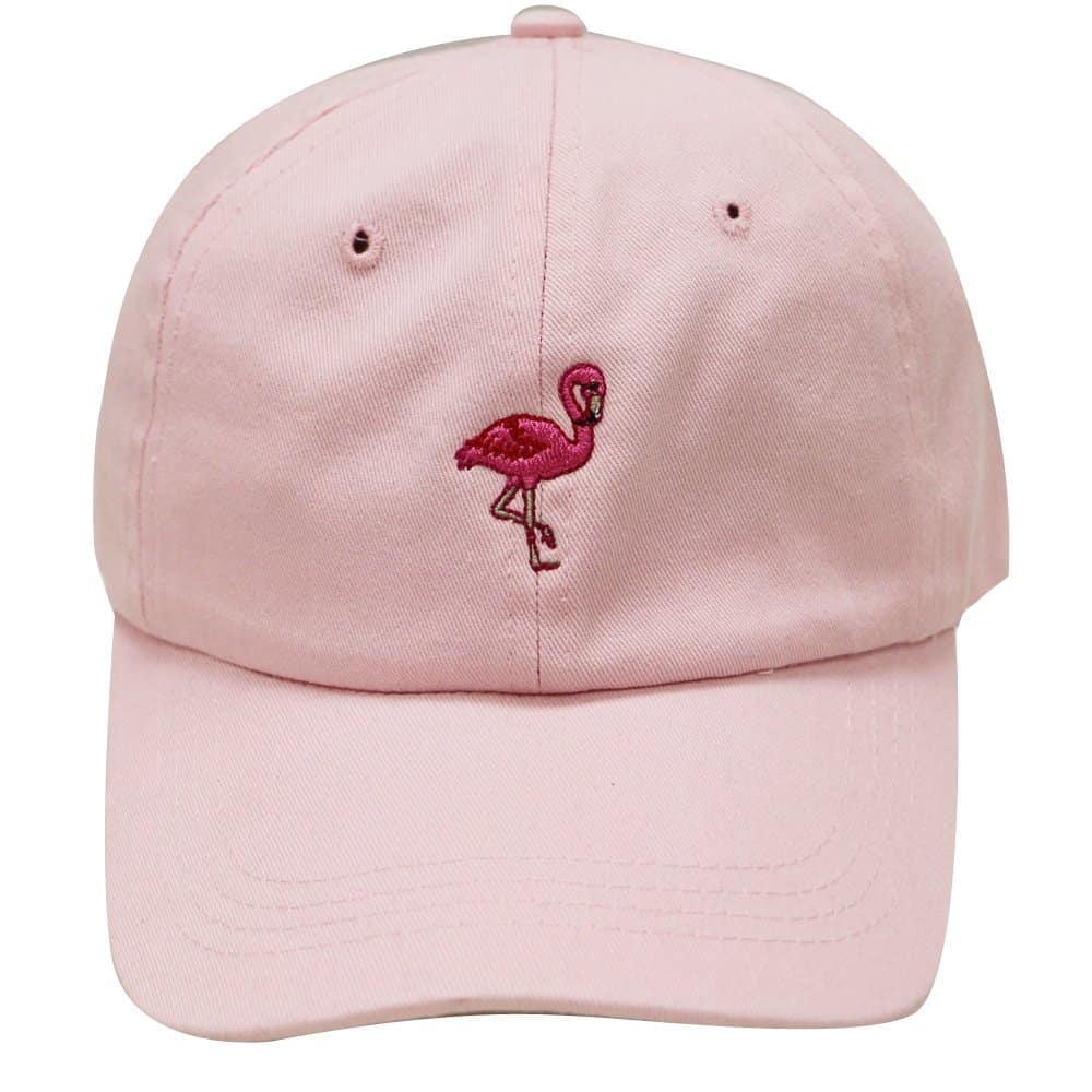 Be A Flamingo in A Flock of Pigeon Denim Hats Washed Retro Baseball Cap Dad Hat 