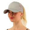 Ponytail Hat Gray