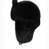 Y2K Black Whiter Bad Bear Ushanka Hat side view