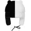 Y2K Black Whiter Bad Bear Ushanka Hat side view back side